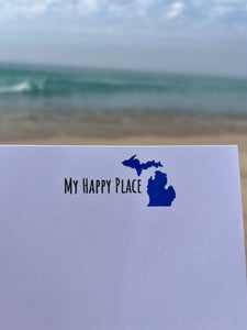 State of Michigan Notepad "My Happy Place"