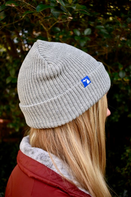 Knit Beanie Hat with State of Michigan Image - Unisex