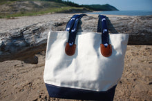 Load image into Gallery viewer, Medium Canvas Tote with State of Michigan Handles