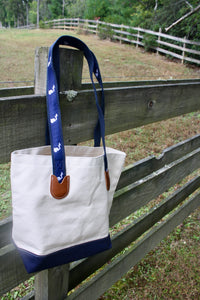 Medium Canvas Tote with State of Michigan Handles